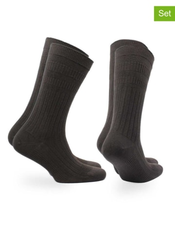 Norfolk 2-delige set: sokken "Joseph" bruin