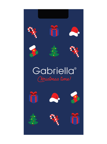 Gabriella 2-delige set: kousen "Christmas" zwart - 50 denier