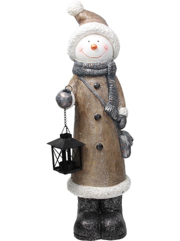 Andrea Fontebasso 1760 Figurka dekoracyjna "Snowman" w kolorze beżowo-czarnym - wys. 60 cm