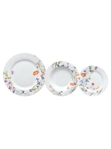 Andrea Fontebasso 1760 18-delig tafelservies "Atollo Flora'' wit/meerkleurig