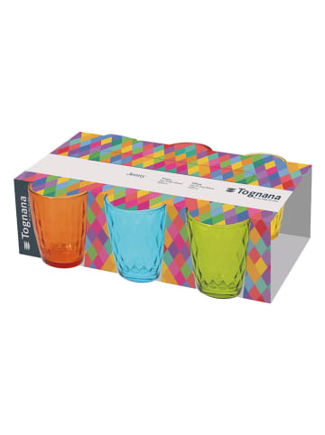 Tognana 6er-Set: Gläser "Jenny" in Bunt - 320 ml