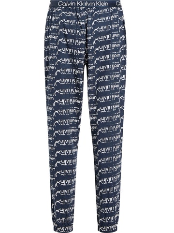 CALVIN KLEIN UNDERWEAR Pyjamabroek donkerblauw/wit