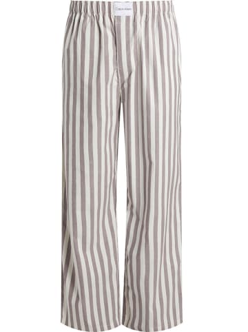 CALVIN KLEIN UNDERWEAR Pyjama in Beige/ Weiß