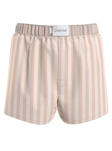 CALVIN KLEIN UNDERWEAR Pyjama-Shorts in Rosa/ Weiß