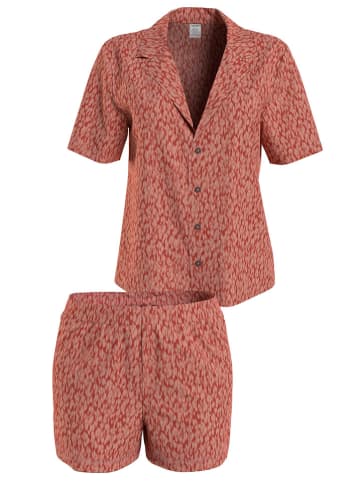 CALVIN KLEIN UNDERWEAR Piżama w kolorze czerwono-brązowym