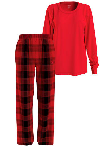 CALVIN KLEIN UNDERWEAR Piżama w kolorze czerwono-czarnym