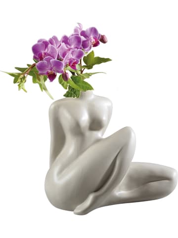 Mascagni Vase "Feminin" in Grau - (H)18,5 cm