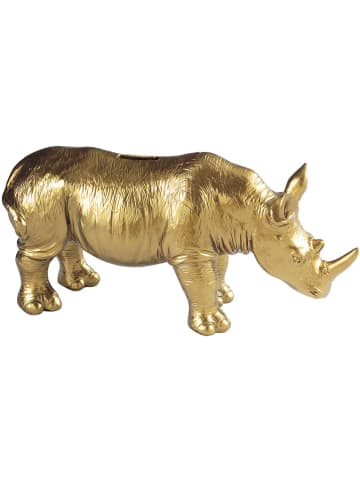 Mascagni Decoratief figuur "Rhino" goudkleurig - (B)31 x (H)15 cm
