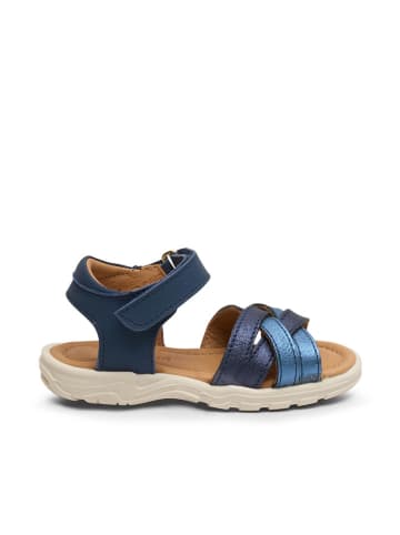 bisgaard Leder-Sandalen "Riley" in Blau