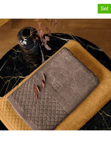 maison héritage PARIS 2-delige set: handdoeken lichtbruin