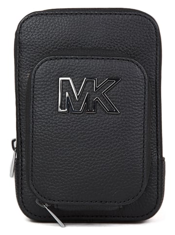 Michael Kors Skórzana torebka w kolorze czarnym na telefon - 17,5 x 12 x 7,5 cm