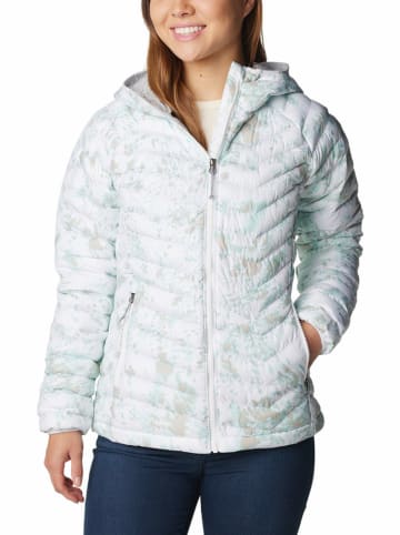 Columbia Steppjacke "Powder Lite" in Weiß/ Hellblau