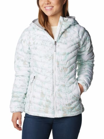 Columbia Winterjas "Powder Lite" wit/lichtblauw