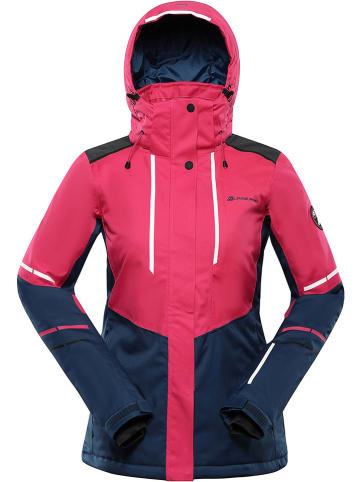 Alpine Pro Kurtka narciarska "Zariba" w kolorze granatowo-różowym