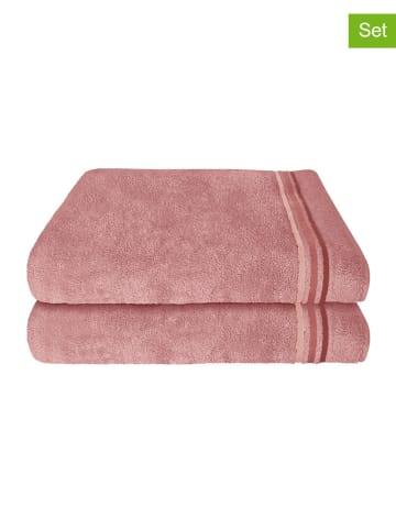 Schiesser 2er-Set: Duschtücher "Skyline" in Rosa