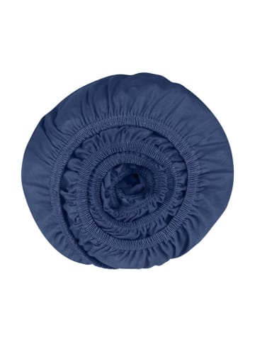 Schiesser Fijnbiber hoeslaken "Finni" blauw