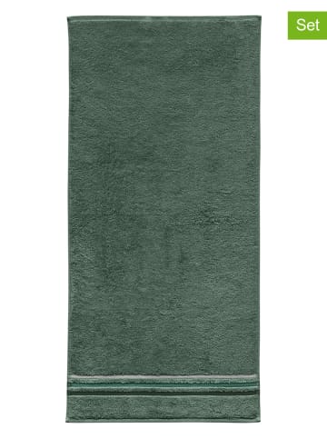 Schiesser Ręczniki prysznicowe (2 szt.) "Skyline" w kolorze ciemnozielonym