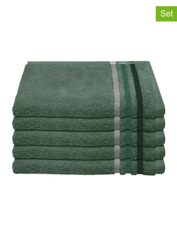 Schiesser 5-delige set: gastendoeken "Skyline" groen