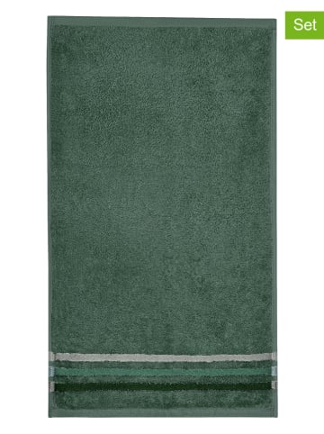 Schiesser Ręczniki (5 szt.) "Skyline" w kolorze ciemnozielonym dla gości