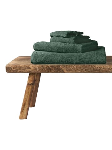 Schiesser 5-delige set: washandjes "Skyline" groen
