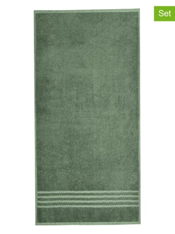 Schiesser 4-delige set: handdoeken "Milano" groen