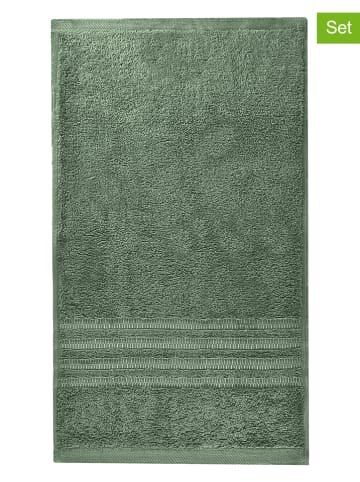 Schiesser Ręczniki (5 szt.) "Milano" w kolorze zielonym dla gości