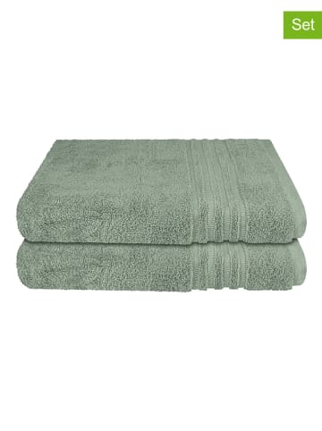 Schiesser Ręczniki prysznicowe (2 szt.) "Milano" w kolorze jasnozielonym