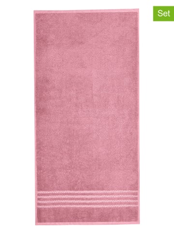 Schiesser Ręczniki (4 szt.) "Milano" w kolorze jasnoróżowym do rąk