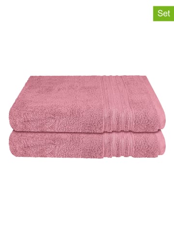 Schiesser Ręczniki prysznicowe (2 szt.) "Milano" w kolorze jasnoróżowym
