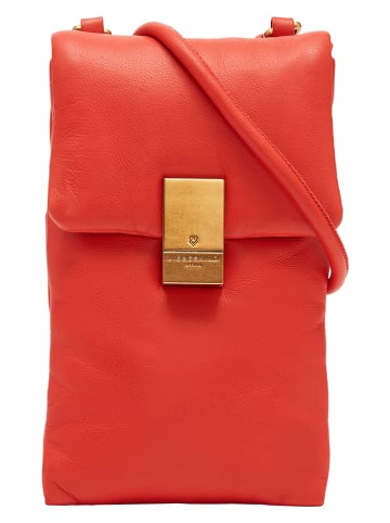 LIEBESKIND BERLIN Skórzana torebka w kolorze czerwonym na telefon - 10 x 17 x 4 cm