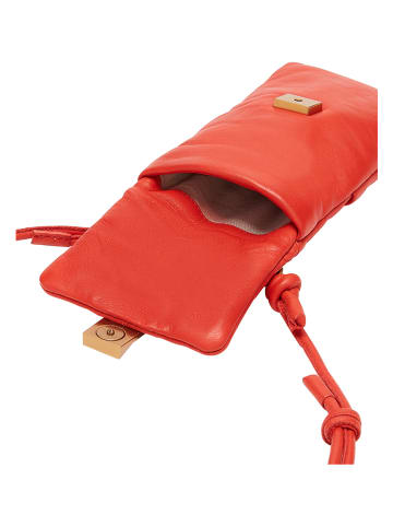 LIEBESKIND BERLIN Skórzana torebka w kolorze czerwonym na telefon - 10 x 17 x 4 cm