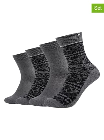 Skechers 4-delige set: sokken antraciet