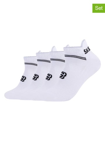 Skechers Skarpety (4 pary) w kolorze białym