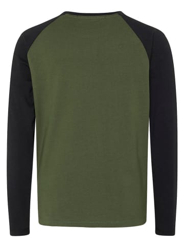 Chiemsee Koszulka "Laholm" w kolorze oliwkowo-czarnym
