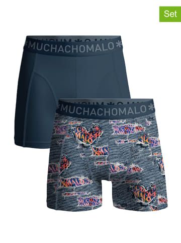Muchachomalo 2er-Set: Boxershorts in Blaugrau