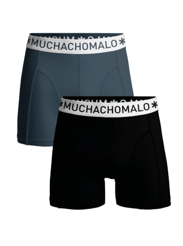Muchachomalo 2-delige set: boxershorts zwart/blauwgrijs