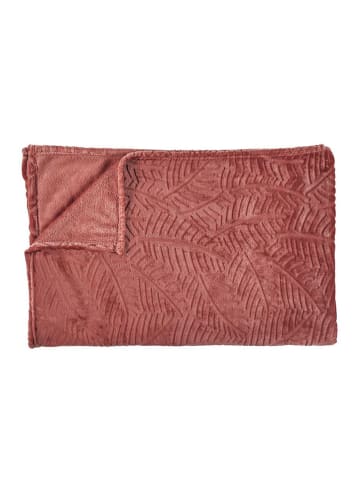 HYGGE Plaid lichtbruin/rood - (L)200 x (B)150 cm