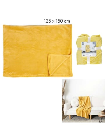 HYGGE Pled w kolorze żółtym - 150 x 125 cm
