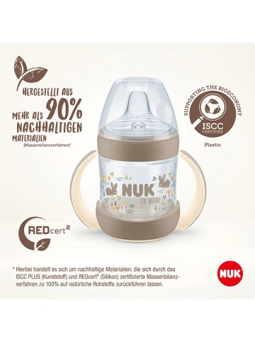 NUK 2er-Set: Trinklernflasche "NUK for Nature" in Beige - 150 ml
