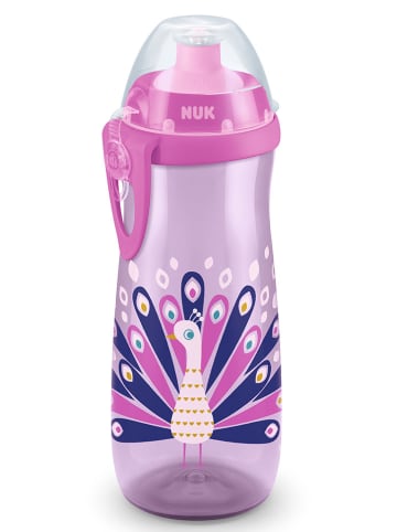 NUK Butelka "Sports Cup" w kolorze różowym ze wzorem - 450 ml