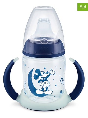 NUK 2-delige set: drinkleerflessen "Mickey Mouse" blauw - 150 ml