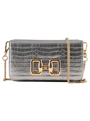 Högl Leder-Umhängetasche "Pretty" in Silber - (B)20 x (H)10 x (T)4 cm