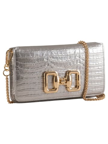 Högl Leder-Umhängetasche "Pretty" in Silber - (B)20 x (H)10 x (T)4 cm