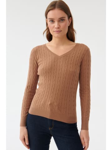 TATUUM Sweter w kolorze jasnobrązowym