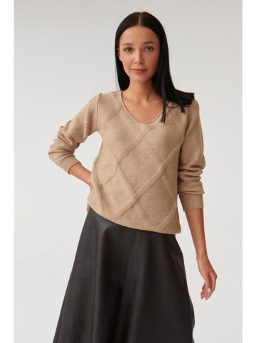 TATUUM Sweter w kolorze beżowym