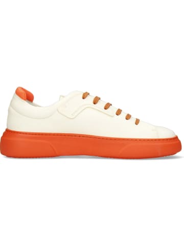 MELVIN & HAMILTON Leren sneakers "Harvey 35" wit/oranje