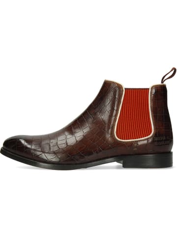 MELVIN & HAMILTON Leder-Chelsea-Boots "Amelie 4 " in Braun/ Rot