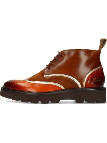MELVIN & HAMILTON Leren boots "Sally 30" bruin/oranje
