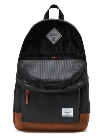 Herschel Rucksack "Heritage" in Schwarz/ Hellbraun - (B)31 x (H)45 x (T)14 cm