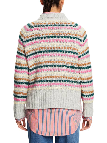 ESPRIT Sweter w kolorze szarym ze wzorem